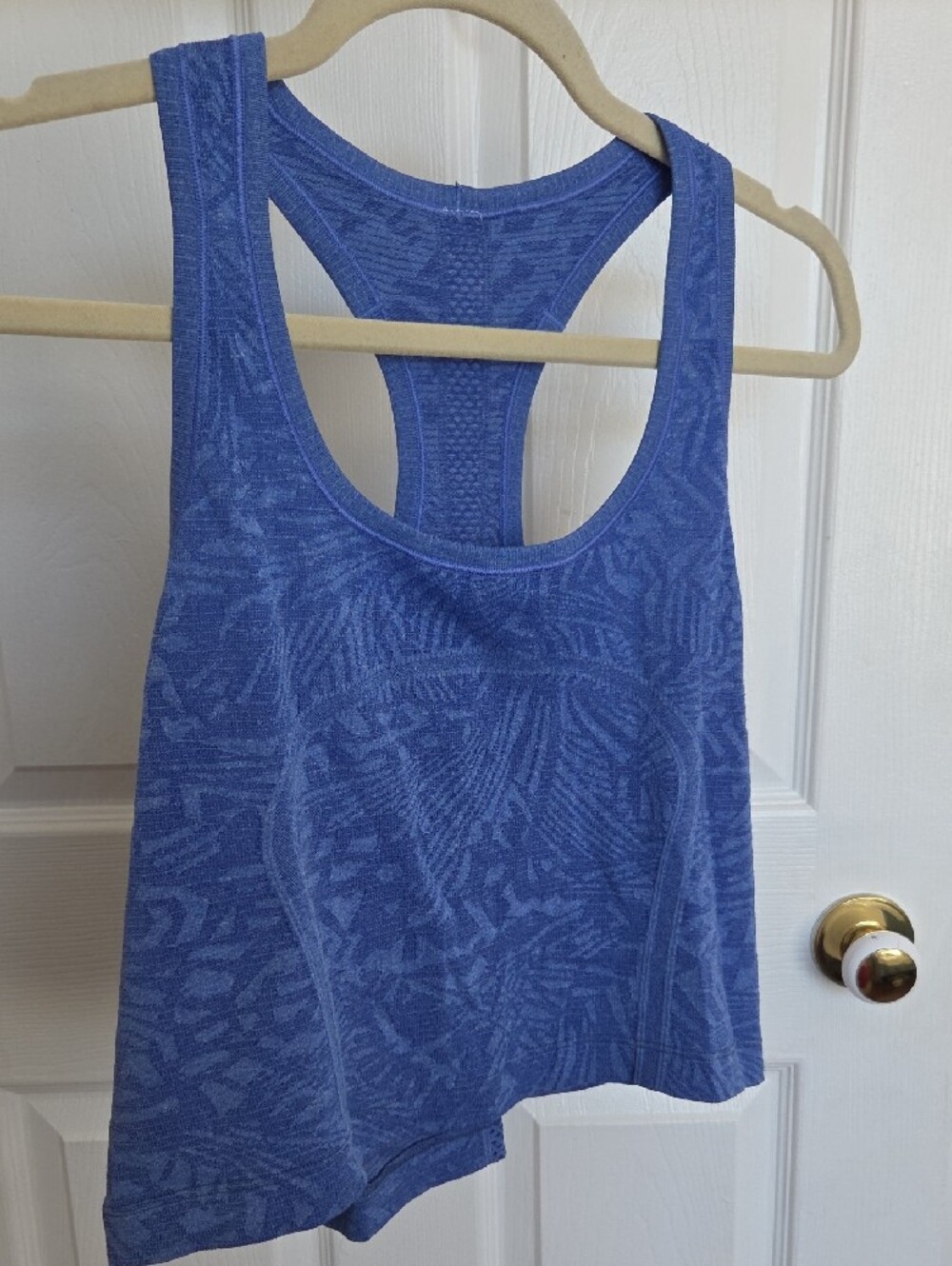 lululemon athletica Periwinkle Racerback Tank with Subtle Pattern - Picture 2 of 2